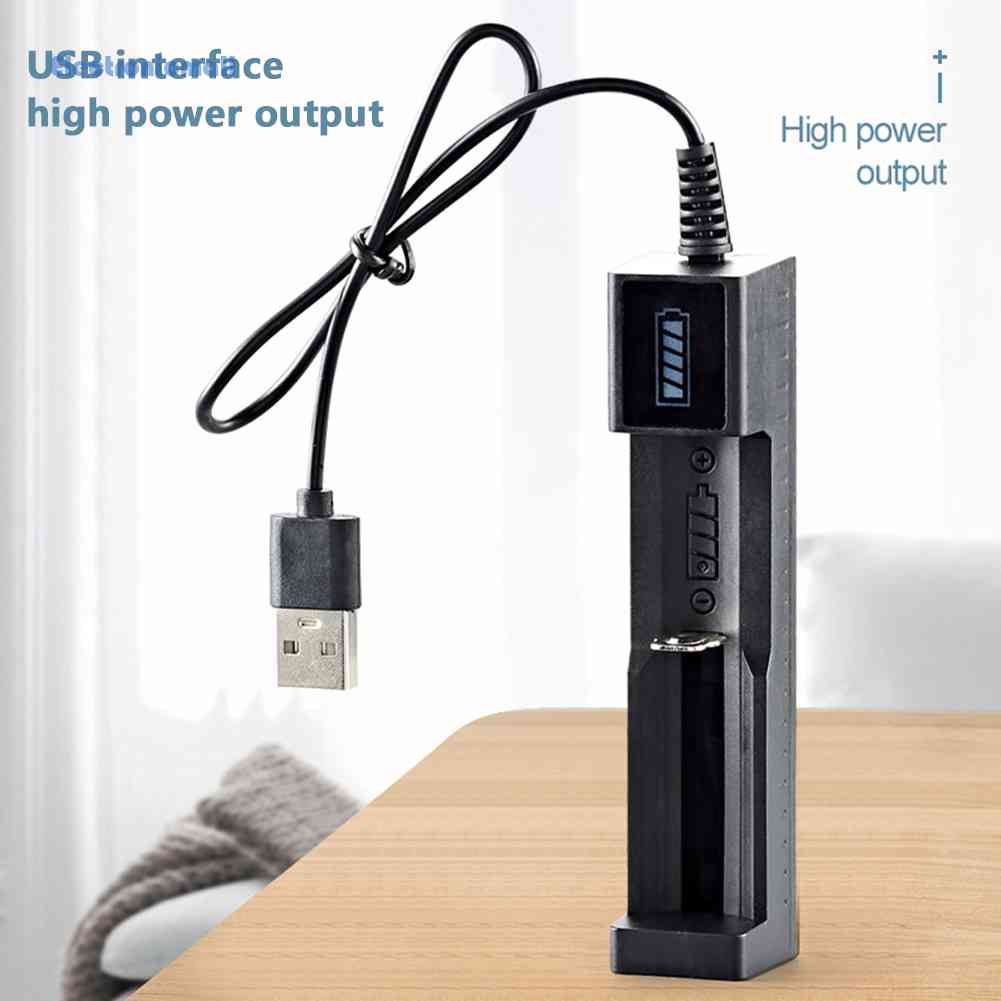 1 Đồ Sạc Pin Lithium 1 Khe Cắm Cho Pin 16340 14500 18650 26650 3.7V #Gib