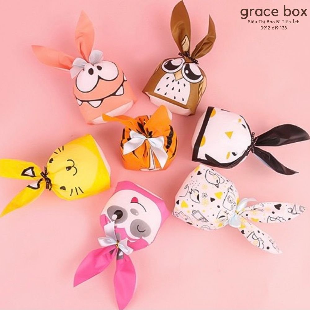 Túi Tai Thỏ Siêu Cute (Phong Cách Nhật Bản) - Siêu Thị Bao Bì Grace Box