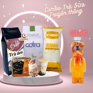 Set Nguyên Liệu Pha Trà Sữa Truyền Thống 50-60Ly(TC Cotra II+Đường Việt Nam 1kg+Trà Số9 Delite+Bột Sữa HM38)-CRICKET