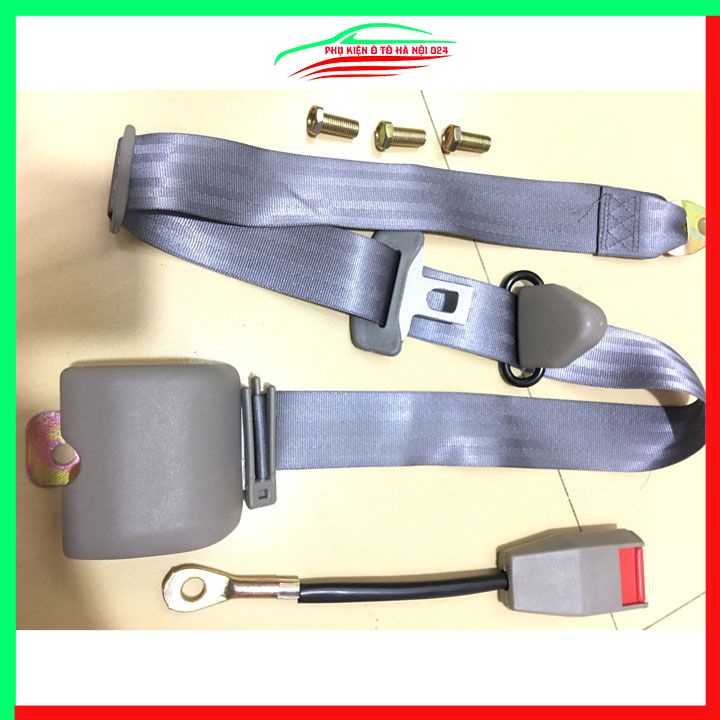 Bộ dây đai an toàn tự động dài tối đa 2.8 mét dùng cho ô tô hai màu đen, xám