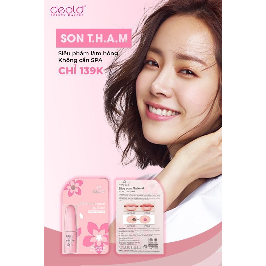 [CHUẨN AUTH] Son Dưỡng Môi DEOLD Chống Thâm, Làm Hồng Nhủ Hoa,Chống Nứt Nẻ, Khô Môi Nhập Khẩu 100% Từ HÀ LAN.