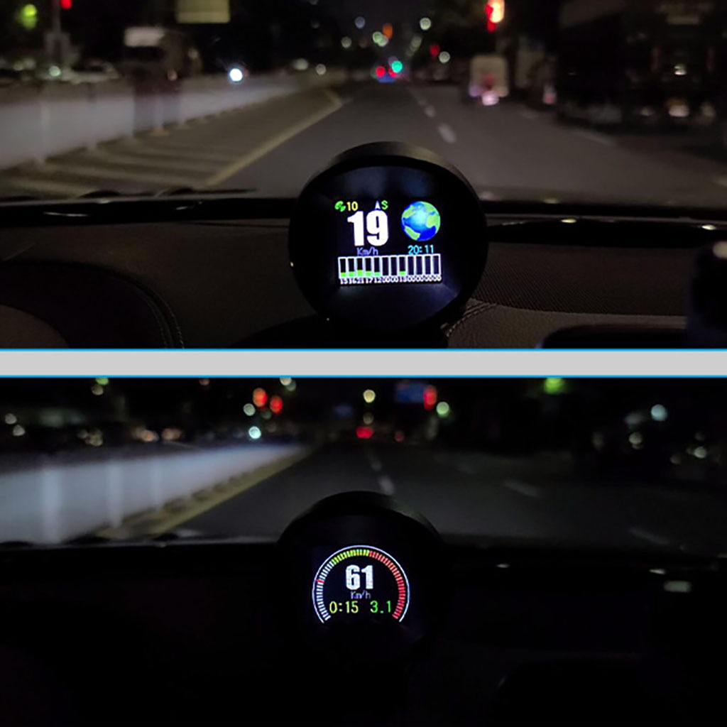 Màn Hình Hiển Thị Tốc Độ Đa Năng HUD GP11 Cao Cấp (GPS, nguồn USB) Dùng Cho Mọi Dòng Ô Tô Xe Hơi - Phiên Bản 2022