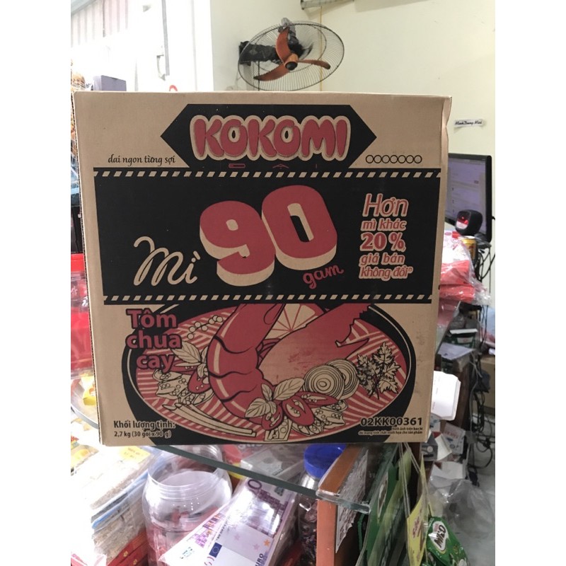 Thùng 30 gói mì kokomi 90 (30 gói x 90g)