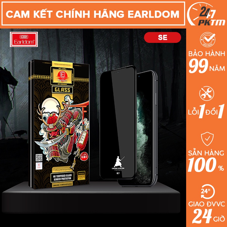 Kính Cường Lực Iphone Full Màn 7-8Plus/X/XS/XR/11/11 Pro/XS Max/11Pro Max/12/13/12-13Pro/12-13Pro Max Samurai Earldom SE