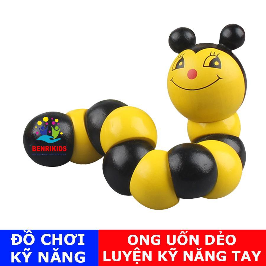 Đồ chơi gỗ con ong uốn dẻo [SIÊU SALE] giúp bé rèn luyện cơ tay