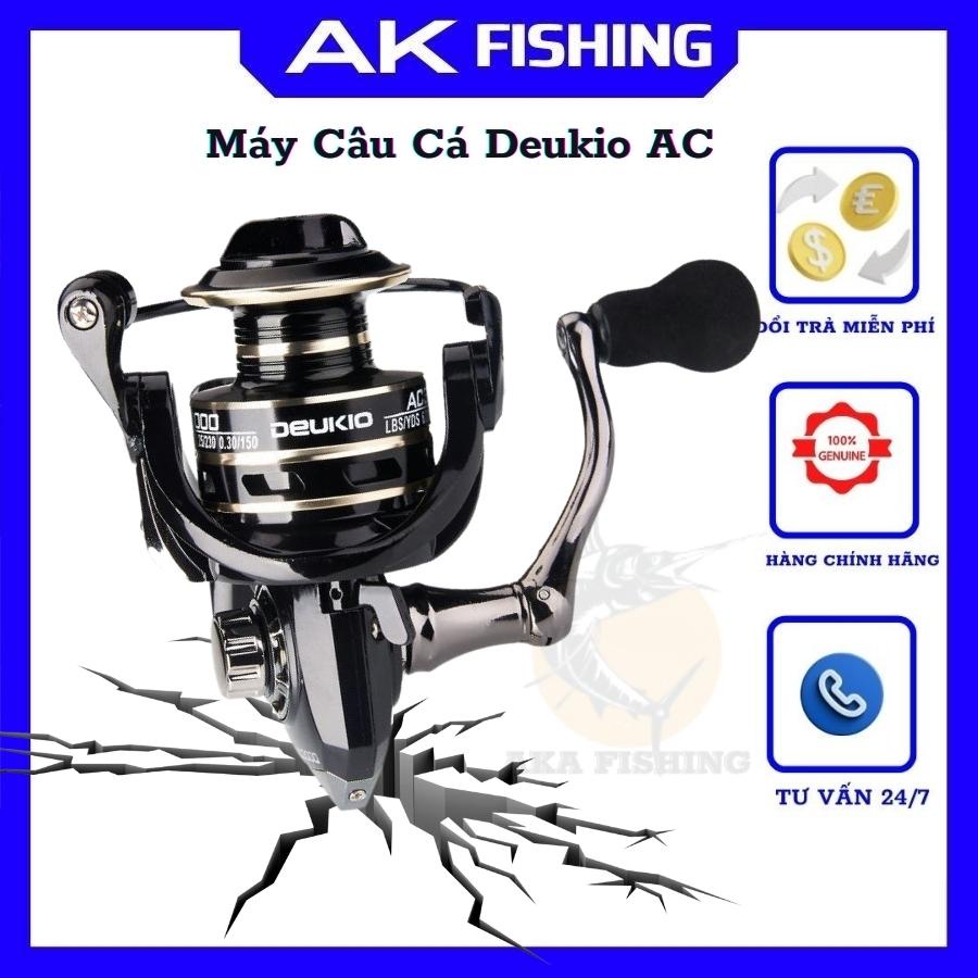 Máy câu cá Deukio AC FULL kim loại máy câu đứng chuyên câu lure câu lăng xê ngang chính hãng cao cấp giá rẻ
