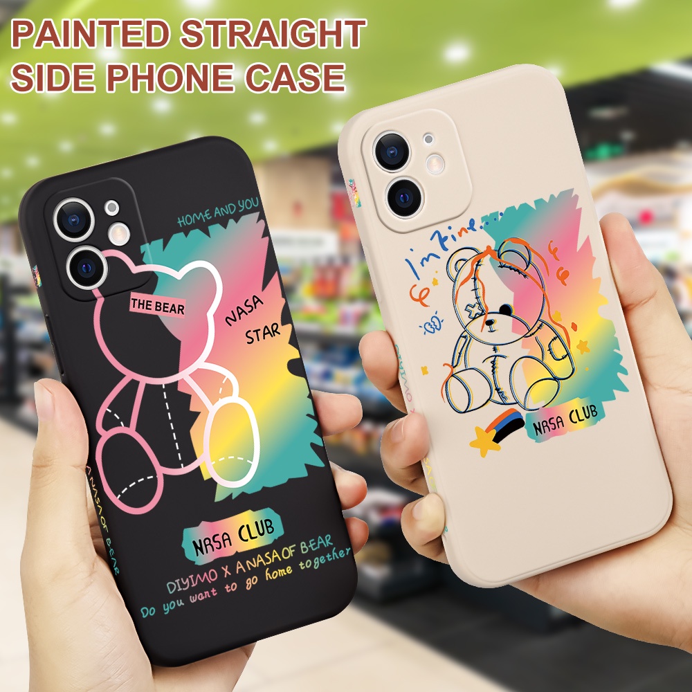 Ốp Điện Thoại Silicon Dẻo In Hình Gấu Cho iPhone 11 Pro Max XR X XS Max iPhone 7 Plus 8 Plus 6 6S Plus iPhone 12 13 Pro Max 13