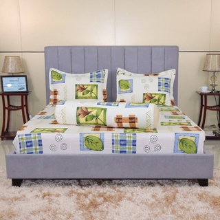 Bộ drap gối Hometex chính hãng size 1.6x2m cotton mát mẻ,thông thoáng