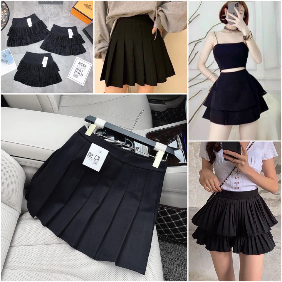 CHÂN VÁY XÒE XẾP LY NỮ SINH NĂNG ĐỘNG