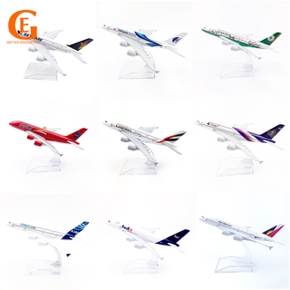 Mô hình máy bay đồ chơi Airbus 380 A380 bằng hợp kim 16CM