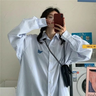 Áo sơ mi kẻ sọc Form rộng