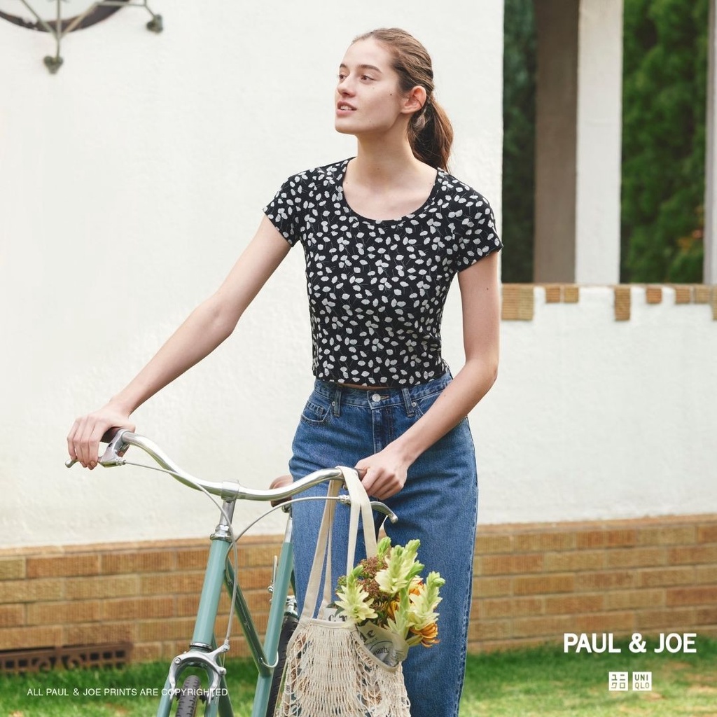 Hàng xuất xịn - Áo thun hoa dáng ngắn crop top Un1ql0 xuất khẩu
