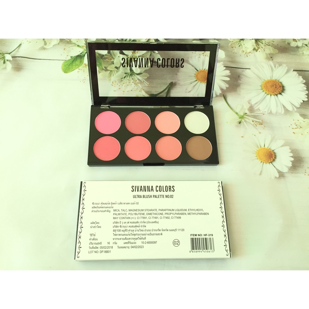 SÉT MÁ HỒNG VÀ TẠO KHỐI SIVANNA COLORS ULTRA BLUSH PALETTE. | BigBuy360 - bigbuy360.vn