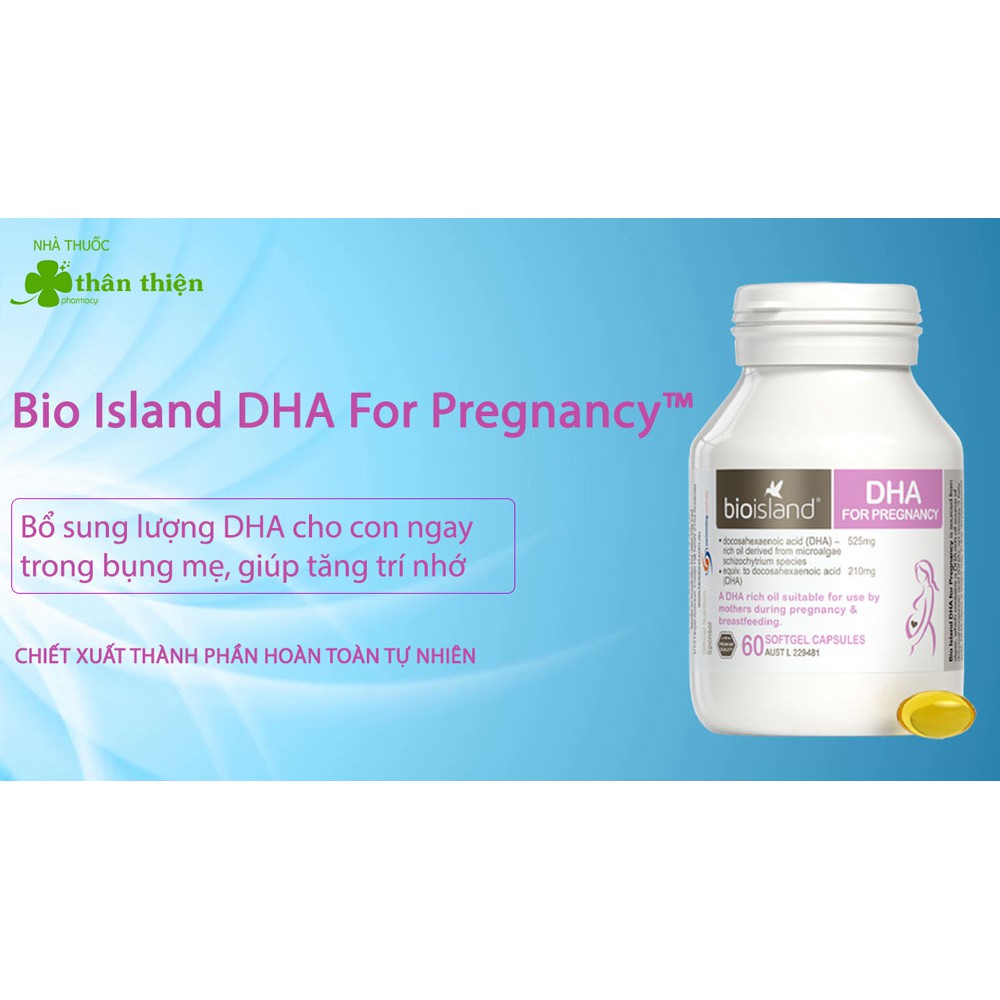 Bio Island DHA Cho Bà Bầu 60 Viên, Mẫu mới