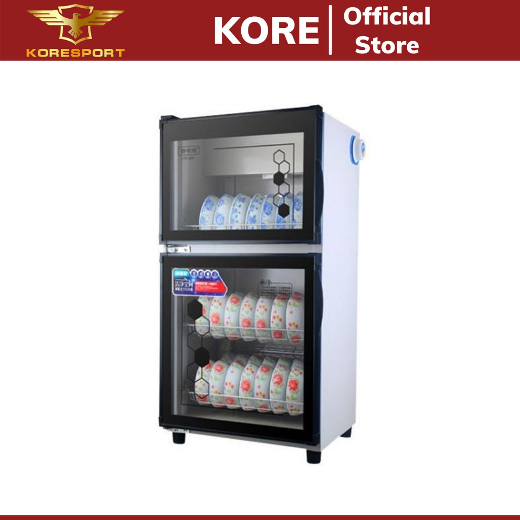 Tủ sấy bát đĩa Kore 98L khử trùng chén bát bằng tia hồng ngoại và ozon an toàn tuyệt đối