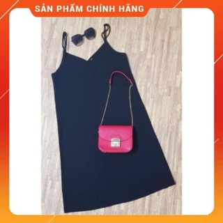 Đầm 2 dây ⚡SIÊU XINH⚡ chất váy đũi xốp trơn basic không nhăn nhúm. Váy xuông 2 dây cho nàng cá tính