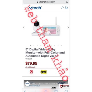 Camera cho mẹ và bé màn hình 5inch Vtech VM5251