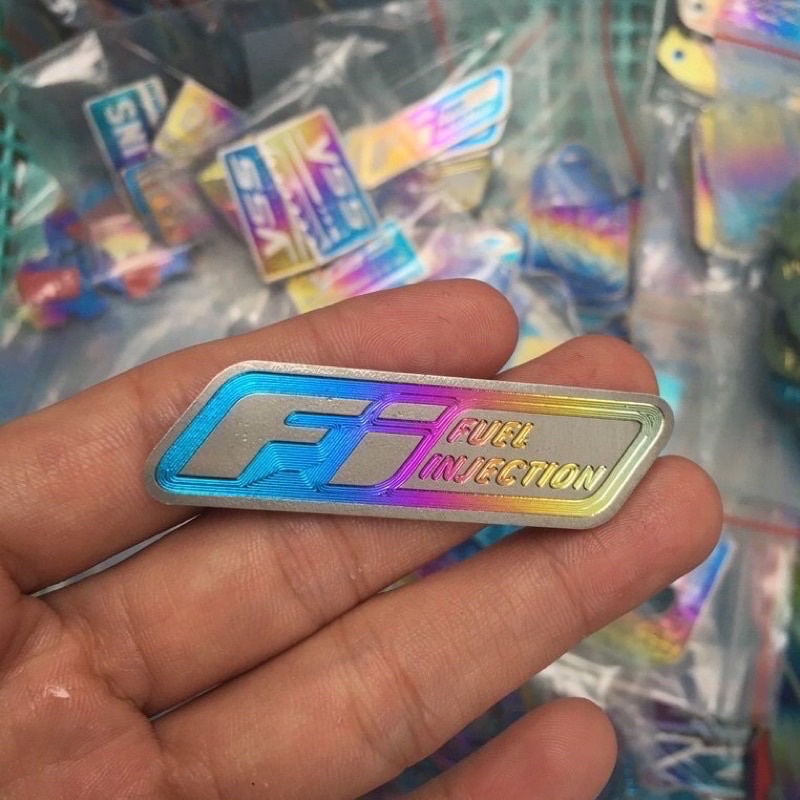 Logo titanlium FI cực chất kèm keo 3m,hàng chuẩn titan gr5