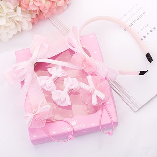 Set 6 kẹp tóc băng đô cho bé gái