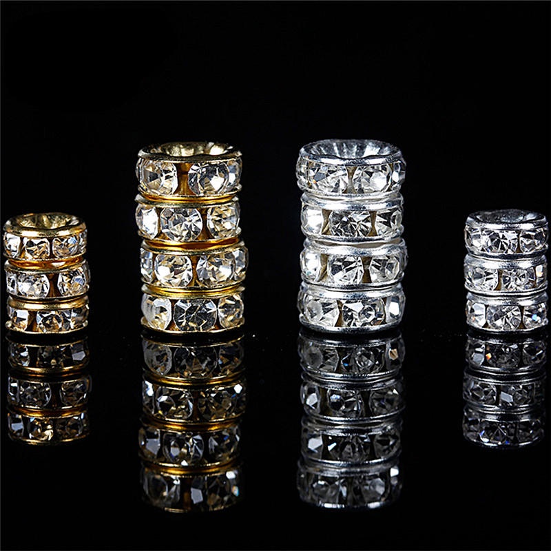 Set 100 Hạt Xâu Chuỗi 6/8mm Làm Trang Sức Thời Trang
