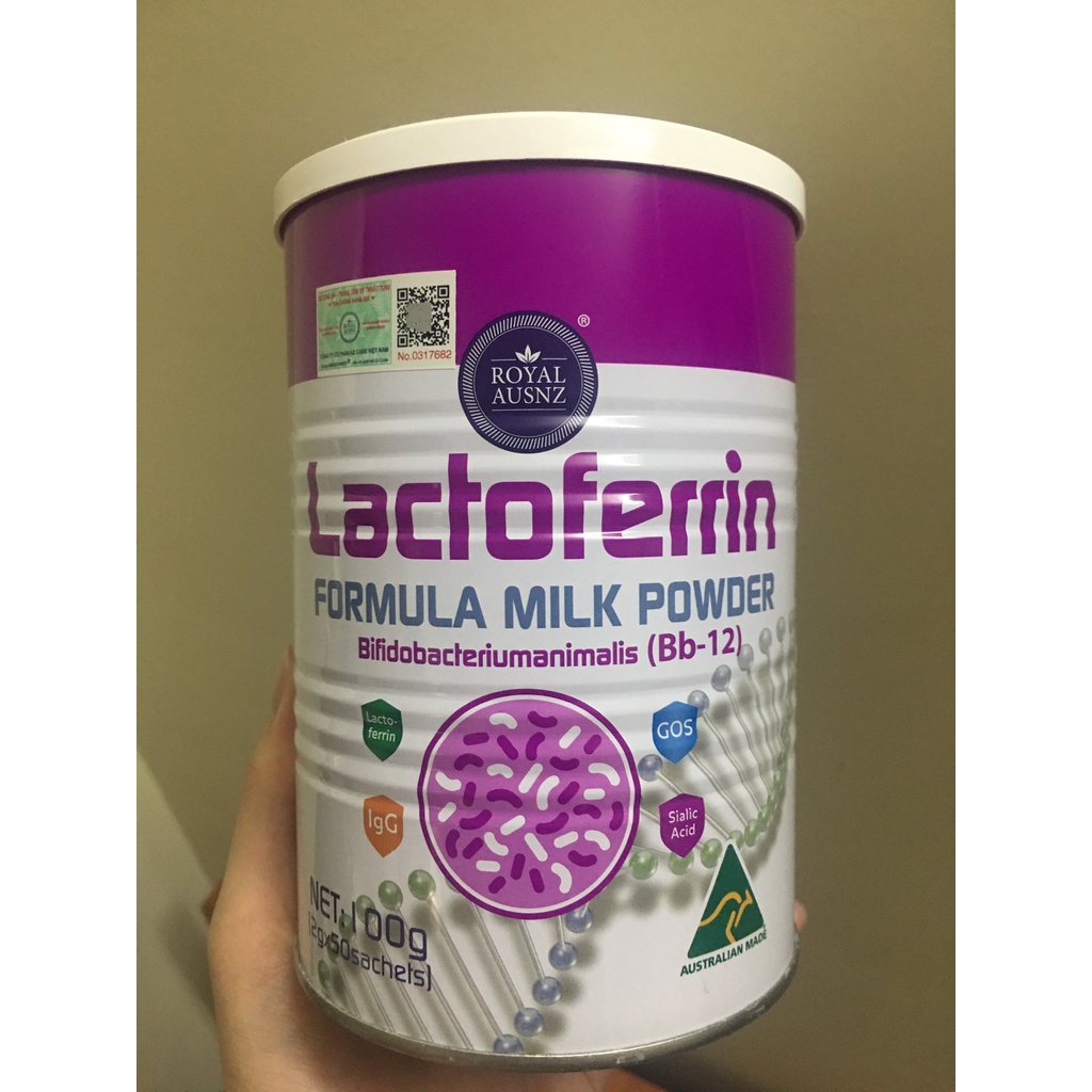 SỮA HOÀNG GIA ÚC Royal AUSNZ Lactoferrin Formula Milk Powder 100g màu hồng