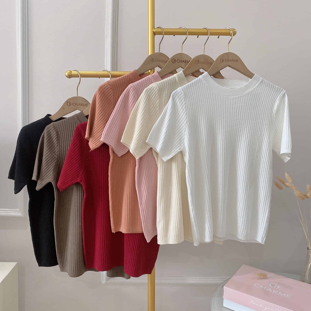  Áo len tăm cộc tay thiết kế Charme 8018 | BigBuy360 - bigbuy360.vn