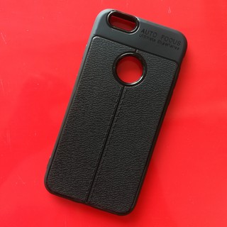 Ốp Lưng iPhone 6/6s Dẻo Giả Da Đen Đẹp Chống Shock