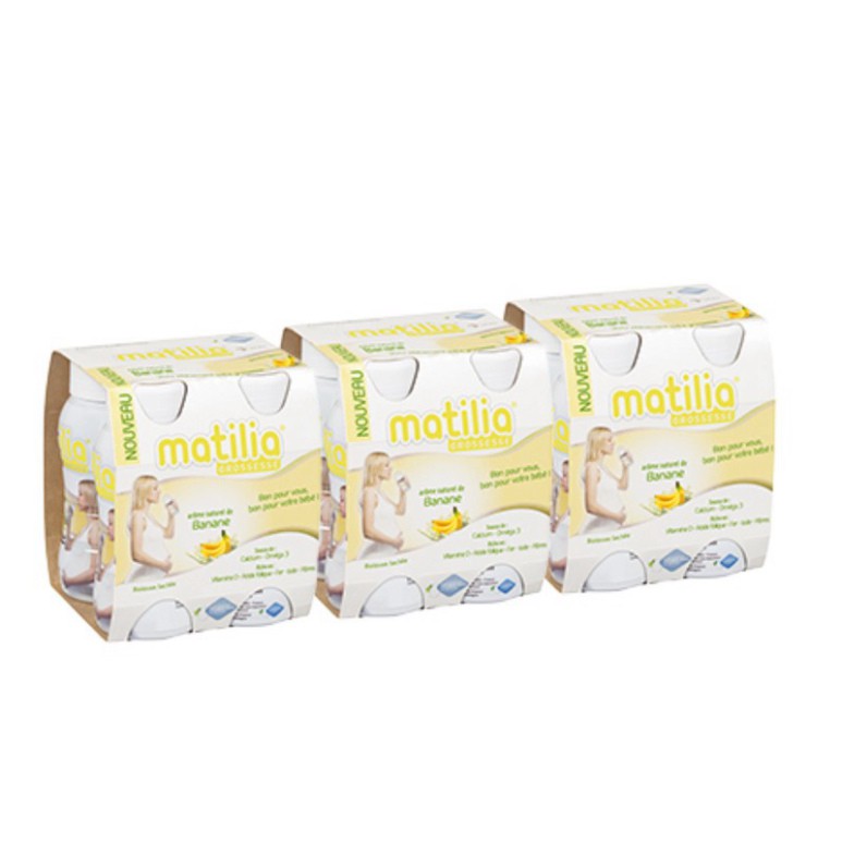 Sữa bầu Matilia Pháp vị chuối - 4x200ml (PN mang thai)-date13/10/2021