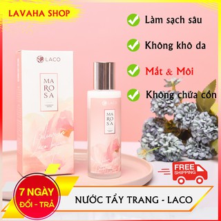 Nước tẩy trang Laco Marosa, Làm sạch, loại bỏ lớp trang điểm, bụi bẩn, dầu thừa và không làm khô da da 120 - LAVAHA SHOP