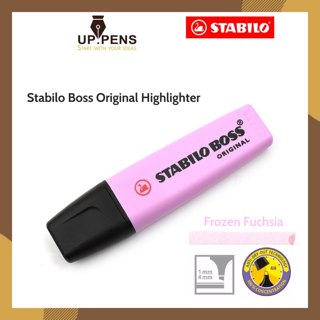 Bút dạ quang Stabilo Boss Original Highlighter – Màu hồng tím pastel (Frozen Fuchsia)