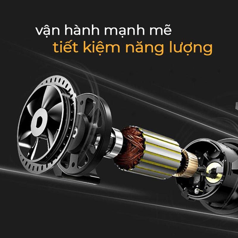 Bơm lốp ô tô tự ngắt màn hình led công suất lớn thiết kế nhỏ gọn kết hợp đèn pin, bơm xe hơi, xe máy, bóng chuyền