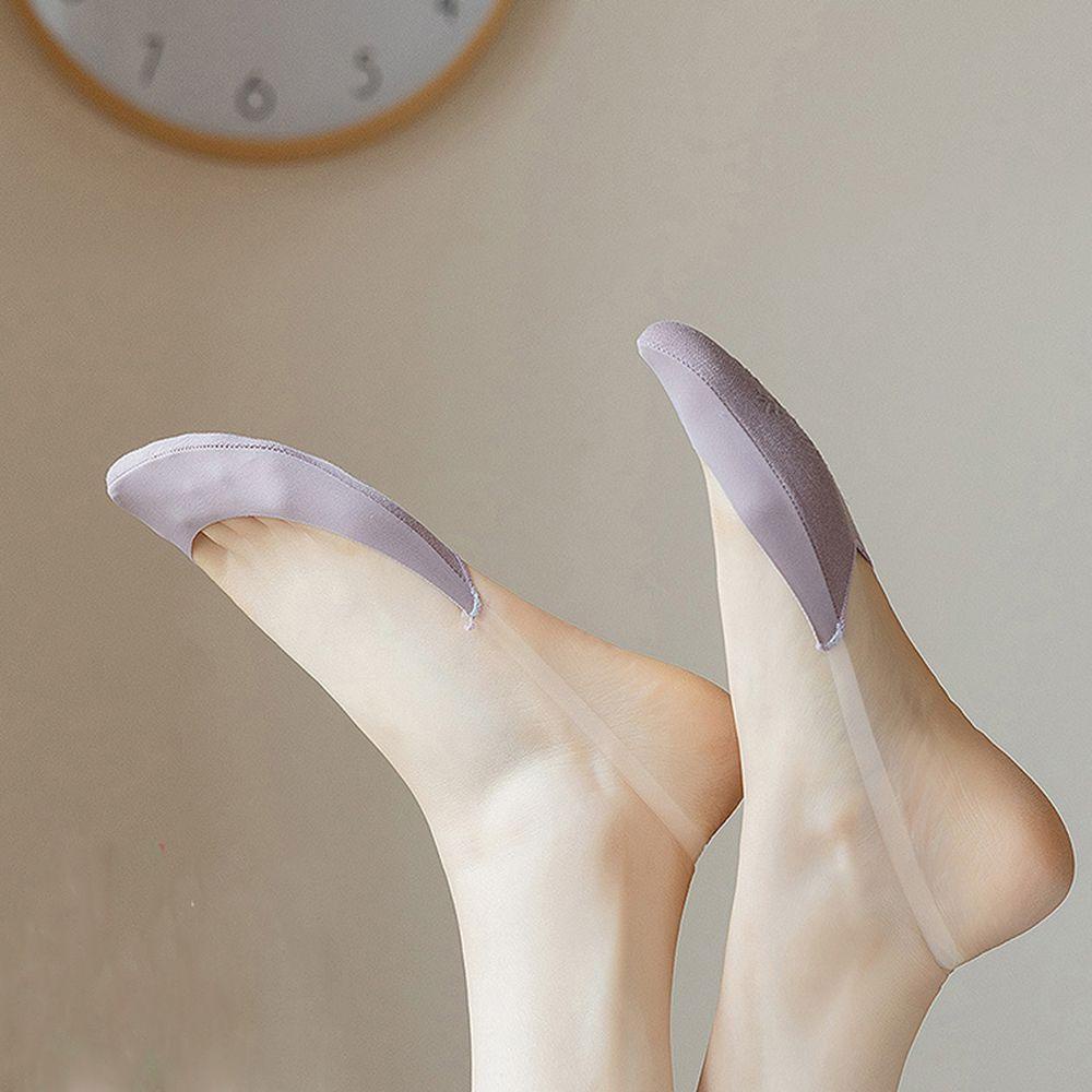 OCEANMAP Vớ Lụa Băng Vô Hình Thoáng Khí Màu Sắc Đơn Giản Thời Trang Mùa Hè Cho Nữ