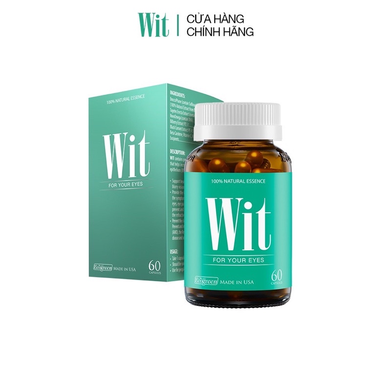 WIT - THỰC PHẨM BẢO VỆ MẮT TĂNG CƯỜNG THỊ LỰC