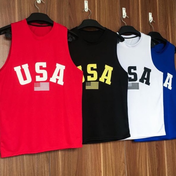 Áo thun ba lỗ nam 𝐊𝐈𝐍𝐆𝐌𝐀𝐍  chuẩn gym nữ in hình  áo tanktop nam nữ vải lụa cao cấp thoáng mát