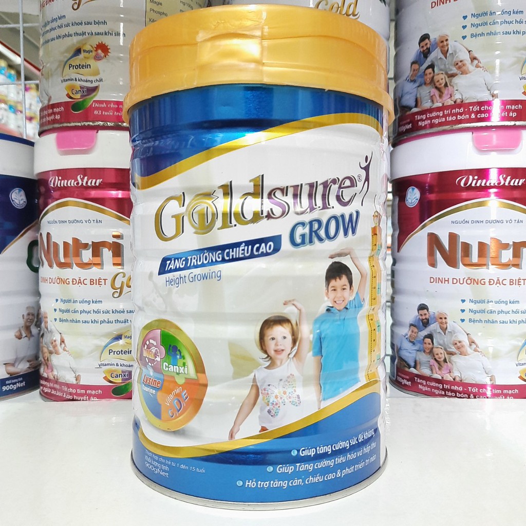 Sữa chiều cao Goldsure Grow pro lon 900g (KIDDY1234)