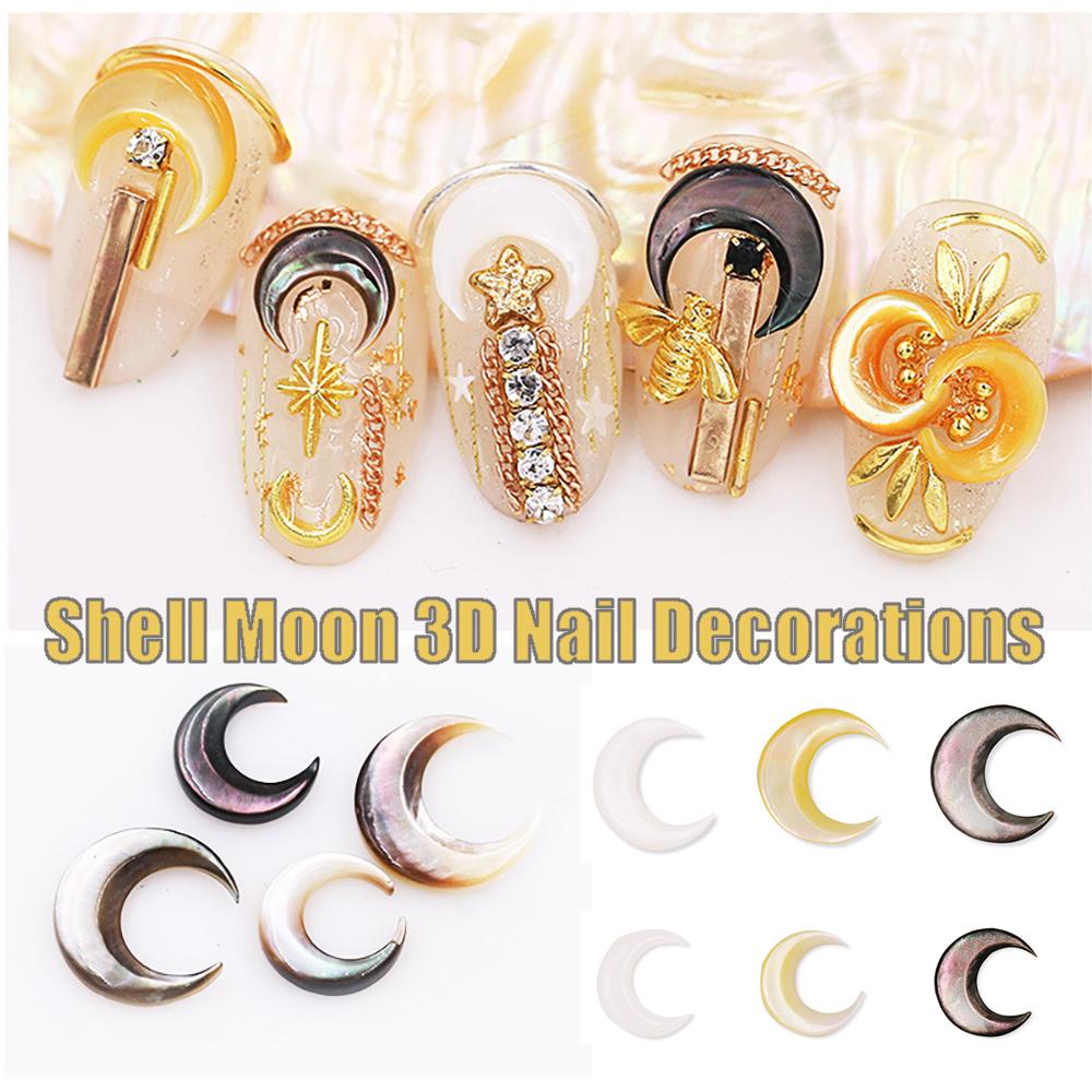 Phụ Kiện Trang Trí Móng Tay Hình Vỏ Sò / Mặt Trăng / Ngôi Sao Tự Nhiên Đơn Giản
