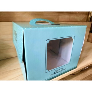 (Set 10 cái) Hộp bánh kem bi xanh đủ kích thước, có kèm đế