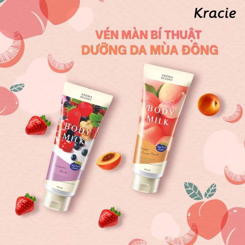 KEM DƯỠNG BODY AROMA RESORT KRACIE 200G (DATE 2022)