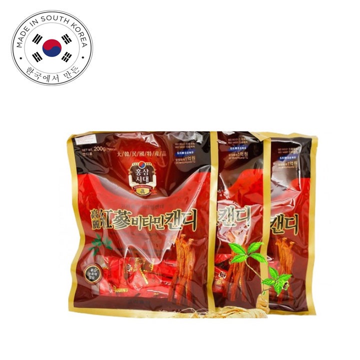 Kẹo Sâm Đỏ Hàn Quốc Túi 200g - Kẹo Hồng Sâm Hàn Quốc Korea Red Ginseng 200g