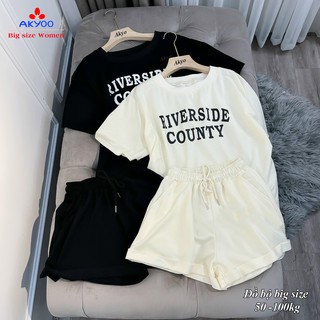Đồ bộ hè big size new 2 màu fun size 50 -90kg +chất thun cotton mền mại thấm hút mồ hôi ( hình thật)