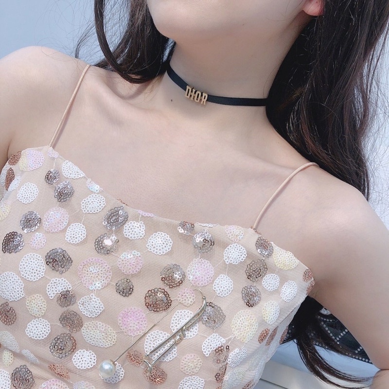 Dây cổ vải di0r.dây vải jadi0r .sang chảnh phong cách hàn quốc