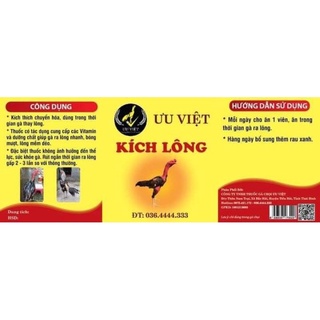 Thuốc kích lông ưu việt cho gà
