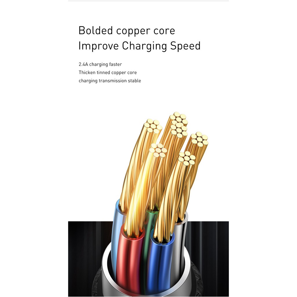 Dây cáp sạc nhanh hỗ trợ cổng Micro USB dành cho thiết bị android