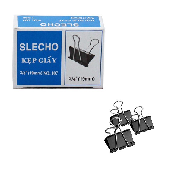 Kẹp bướm Slecho 19mm (Lốc 12 hộp)