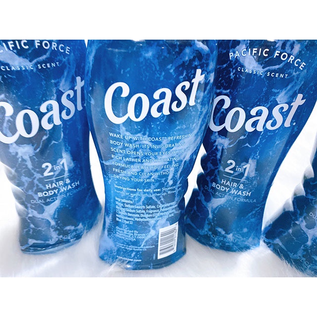 Sữa tắm COAST 2in1 Hair &amp; Body Wash Classic Scent Pacific Force 532ml