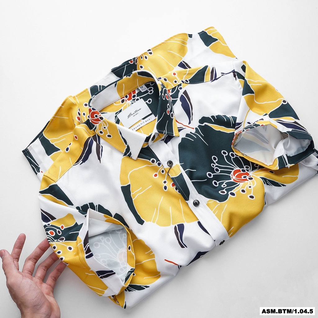 Áo Sơ Mi Cộc Tay Nam Họa Tiết Vải Cotton Dệt Sớ Chéo - BENTINO | BigBuy360 - bigbuy360.vn