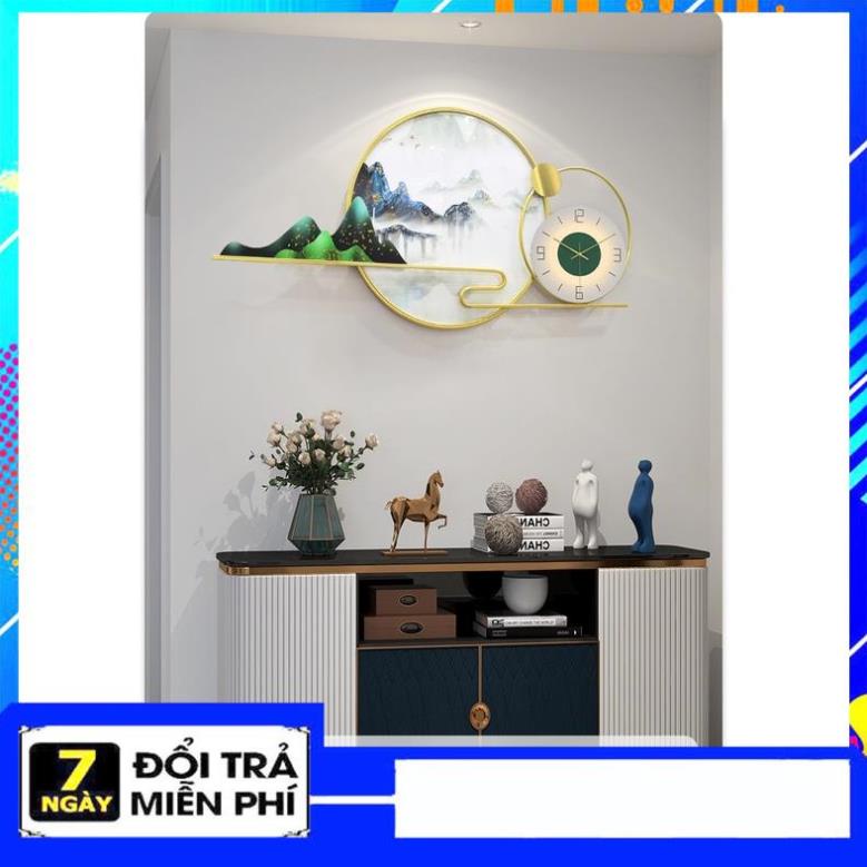 Đồng Hồ Treo Tường, Đồng Hồ Trang Trí Decor Mây Núi mã m012