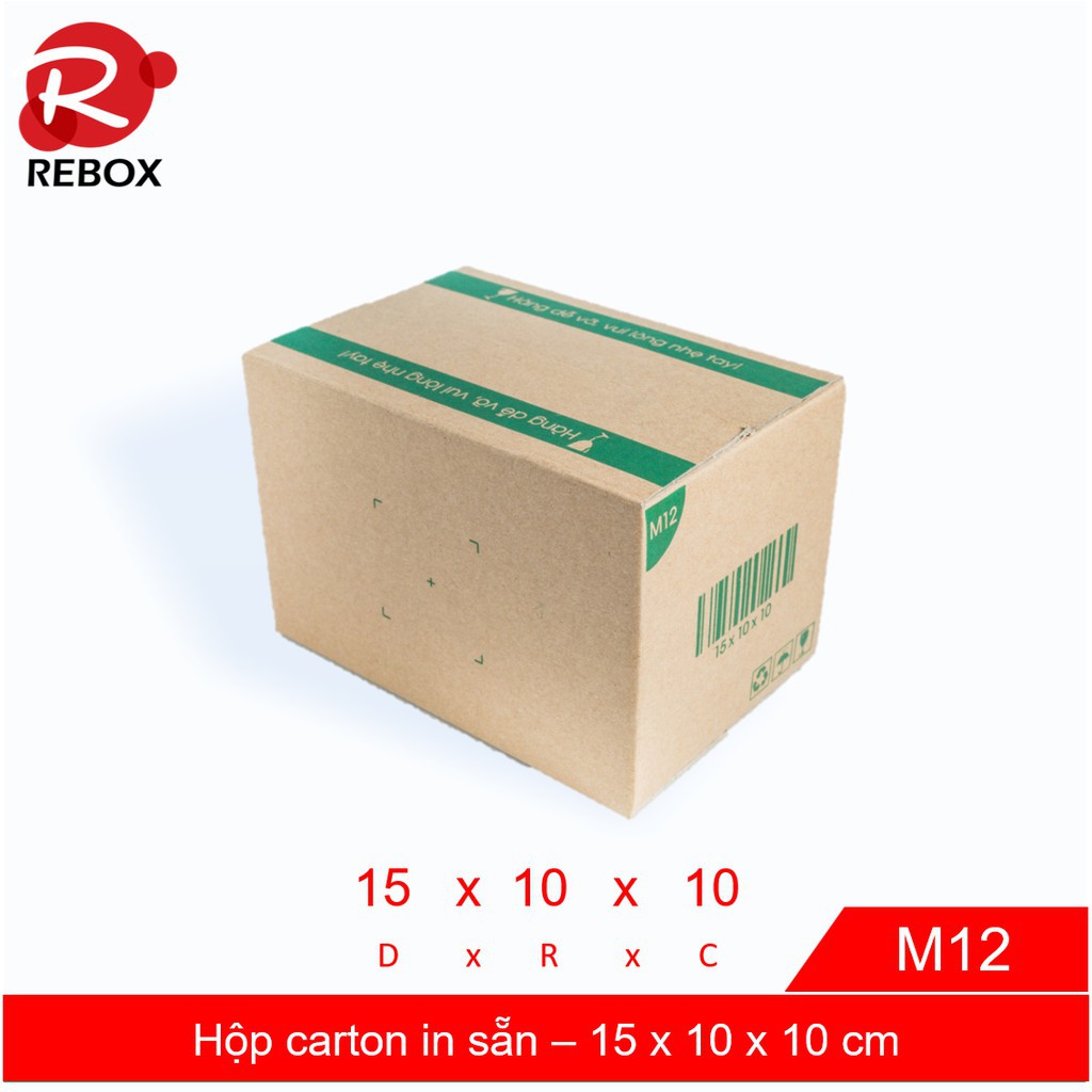 Hộp 15x10x10 cm - 20 hộp carton đóng hàng in sẵn tiết kiệm