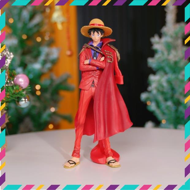 Mô hình One Piece luffy Mũ Rơm Áo Choàng Đỏ - Hàng Cao Cấp, Cao 25cm - Tượng  Figure Mô Hình One Piece