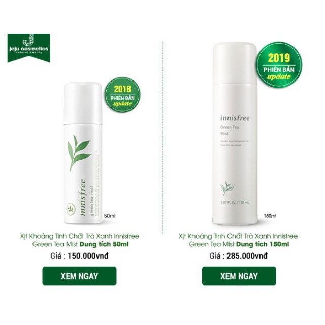 Xịt Khoáng Trà Xanh Innisfree Green Tea Mineral Mist | BigBuy360 - bigbuy360.vn